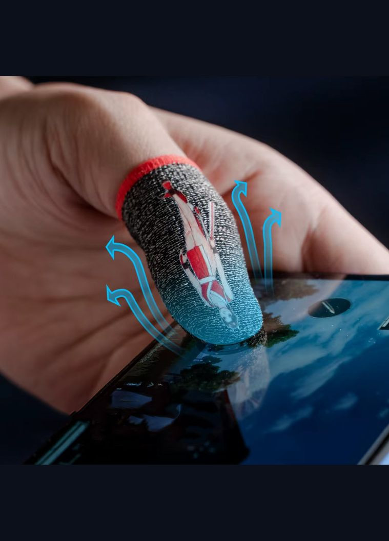 Игровые напальчники Talons (the King of Fighters) с красным манжетом для игры на телефоне смартфоне Gamesir (322400854)