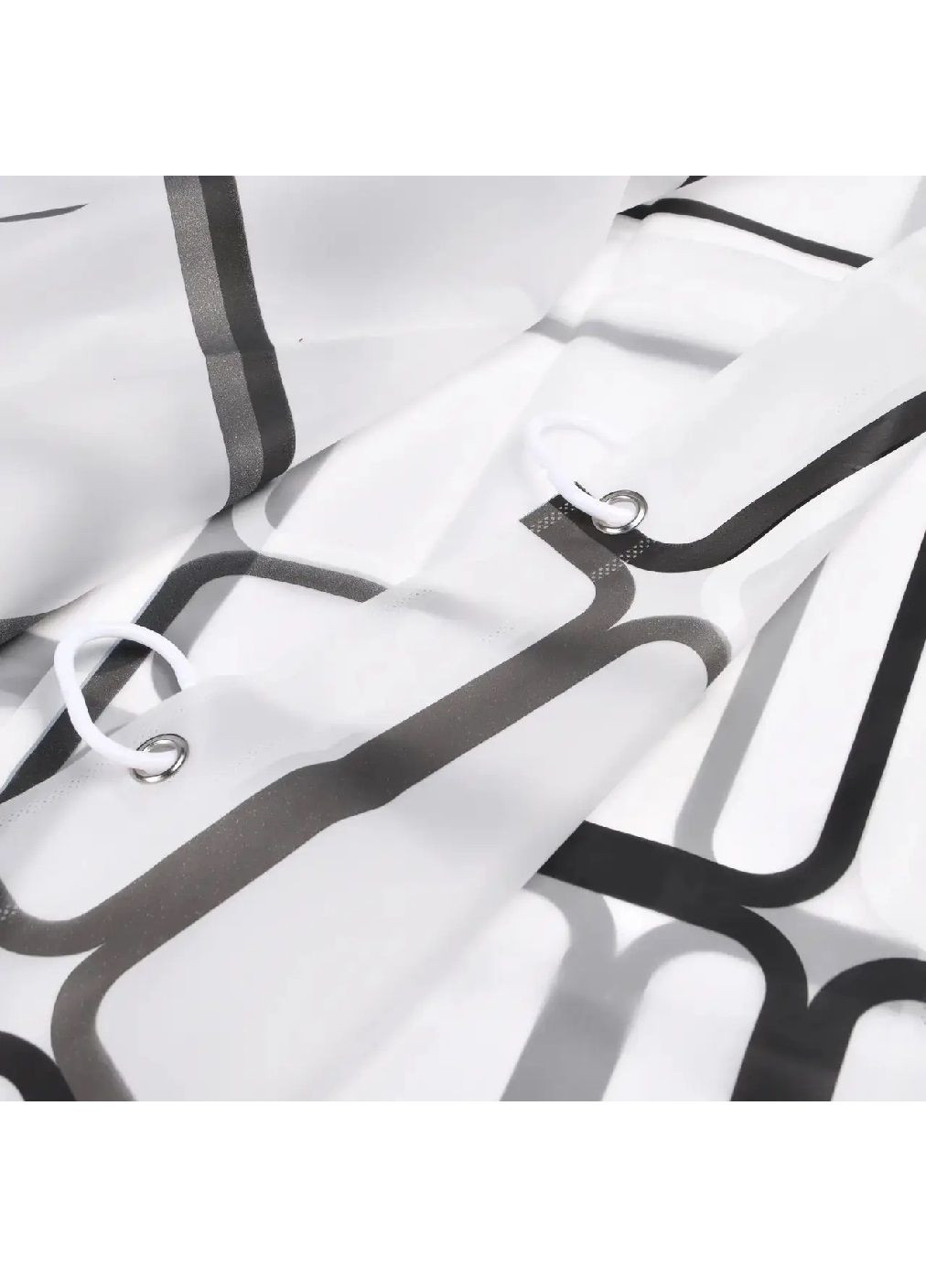 Шторка фіранка водонепроникна для душу у ванну з металевими люверсами пластиковими кільцями 240х200 см (479710-Prob) Unbranded (322895707)