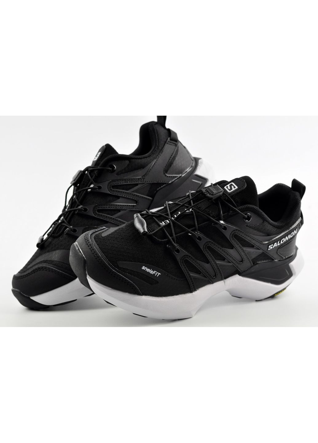 Чорно-білі Осінні кросівки повсякденні salomon advanced No Brand