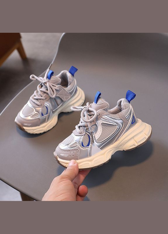 Серые всесезонные детские спортивные кроссовки danian сериый No Brand