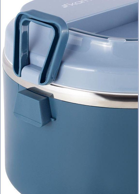 Ланч-бокс Snack 1000мл, пластик і нержавіюча сталь, блакитний Kamille (330020335)