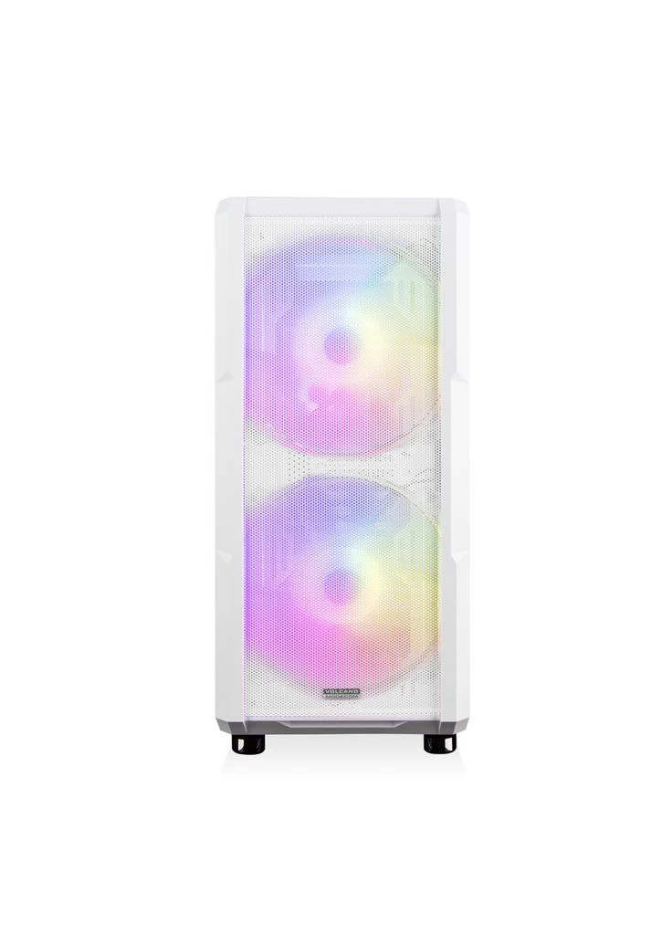 Корпус AMIRANI ARGB БЕЛЫЙ fans 2x200mm+1x120mm без Блок питания ATX Modecom (393954481)