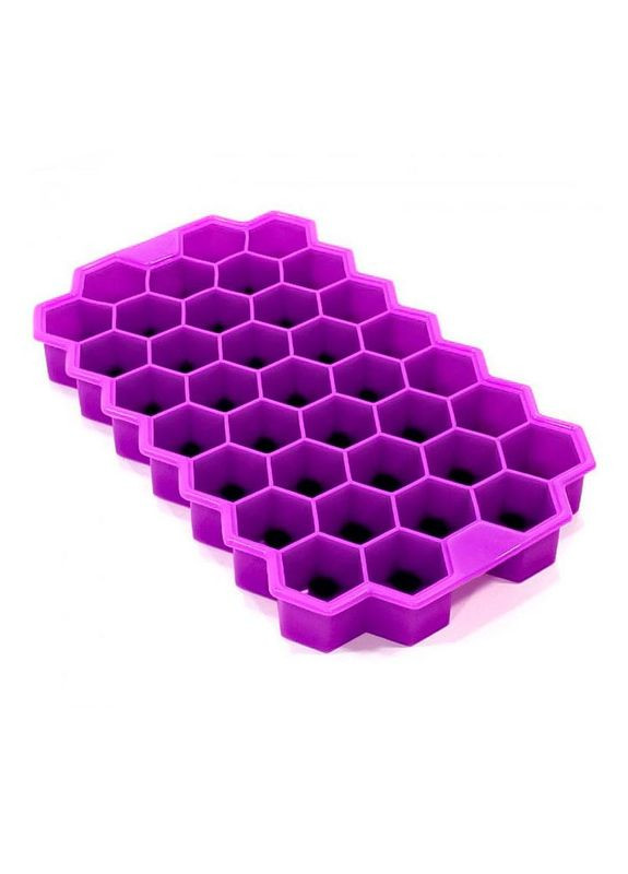 Форма для льда Соты Purple силиконовая емкость 11шт Cumenss (352011201)