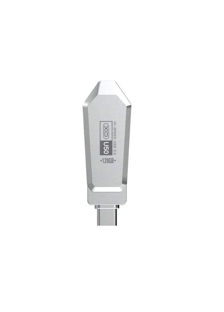 Флешка подвійна металева U50 128 GB USB 3.0 + Type C XO (282001360)