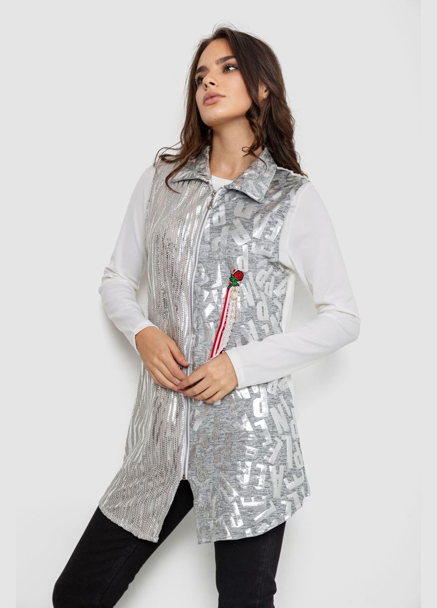 Сіра сукня на блискавці в комплекті з лонгслівом,, 247r16959 Ager