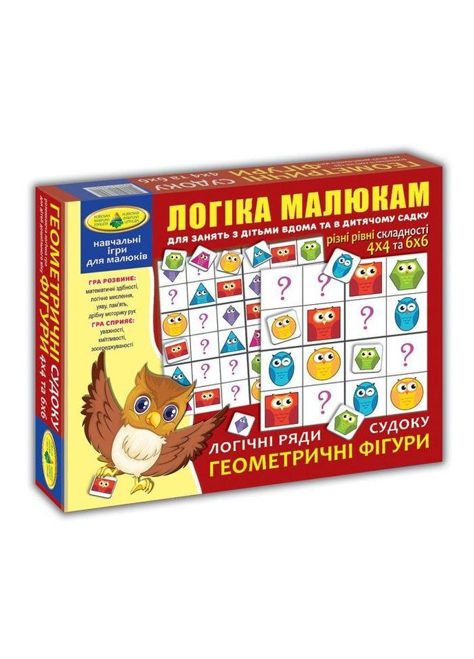 Настольная игра детская "Судоку. Фигуры" Киевская фабрика игрушек (82746) No Brand (362420224)