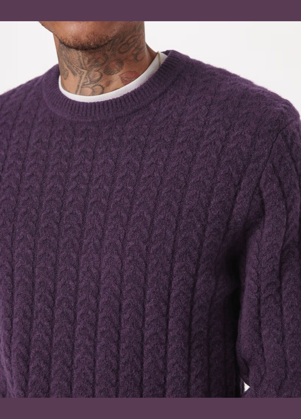 Бордовый демисезонный свитер мужской - свитер af9402m Abercrombie & Fitch