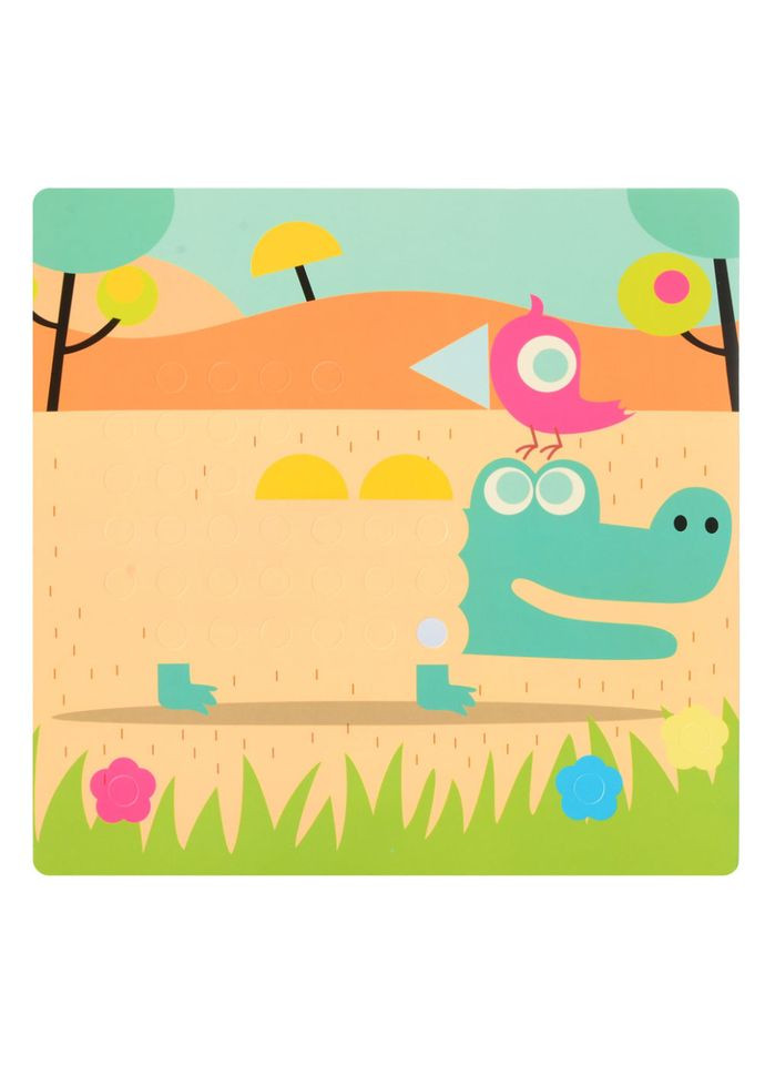 Детская мозаика с трафаретами животных M7E, 240 деталей (6 цветов) QML (308996921)