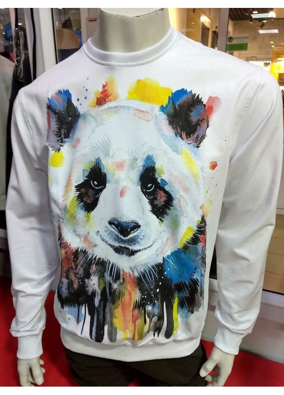 Толстовка Respekt мужская яркая свитшот панда XXL белая Respect (351481028)