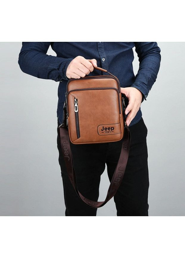 Якісна чоловіча сумка планшетка екошкіра коричнева ProDobro (365255085)