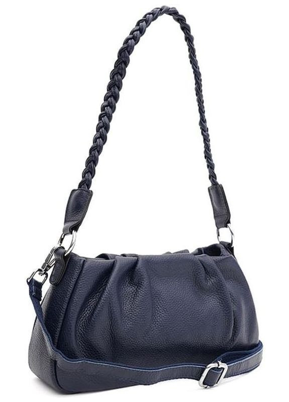 Сумка кросс-боди через плечо женская кожаная маленькая Синий 35588 Borsa Leather (336889587)