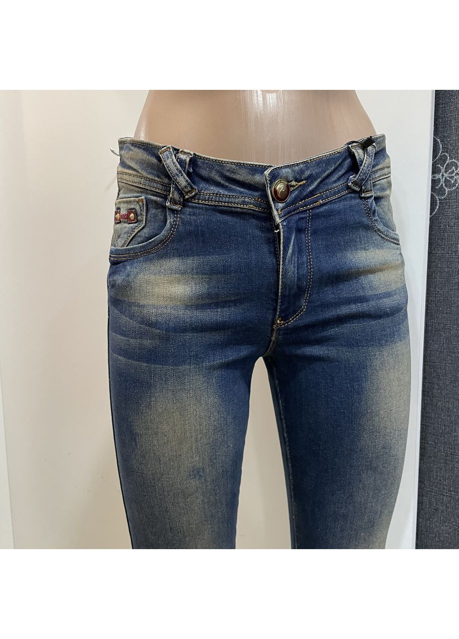 Джинсы женские зауженные низкая посадка тинт 26 Woox (350349662)