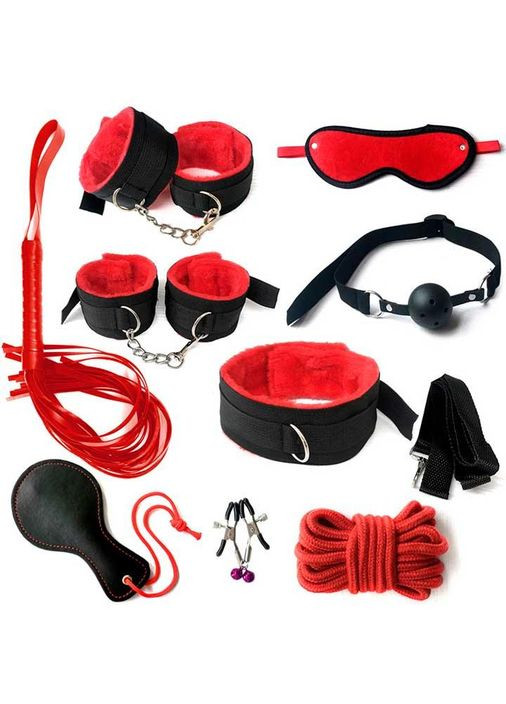 БДСМ набор из 10 предметов фиолетового цвета для Садо-Мазо для ролевых игр. China (360603694)