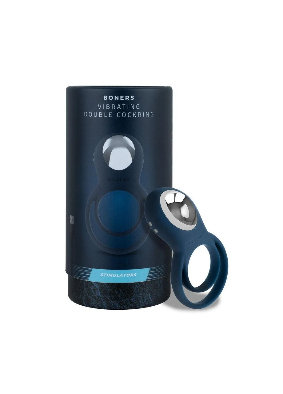 Эрекционное кольцо Vibrating Double Cock Ring Boners (388147859)