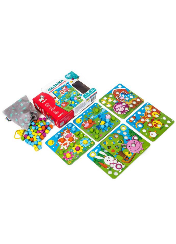 Мозаїка дерев'яна Ферма ZB2002-01 Vladi toys (300386923)