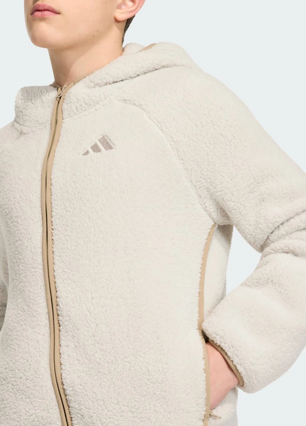 Бежева демісезонна флісова толстовка terrex kids xploric full-zip adidas