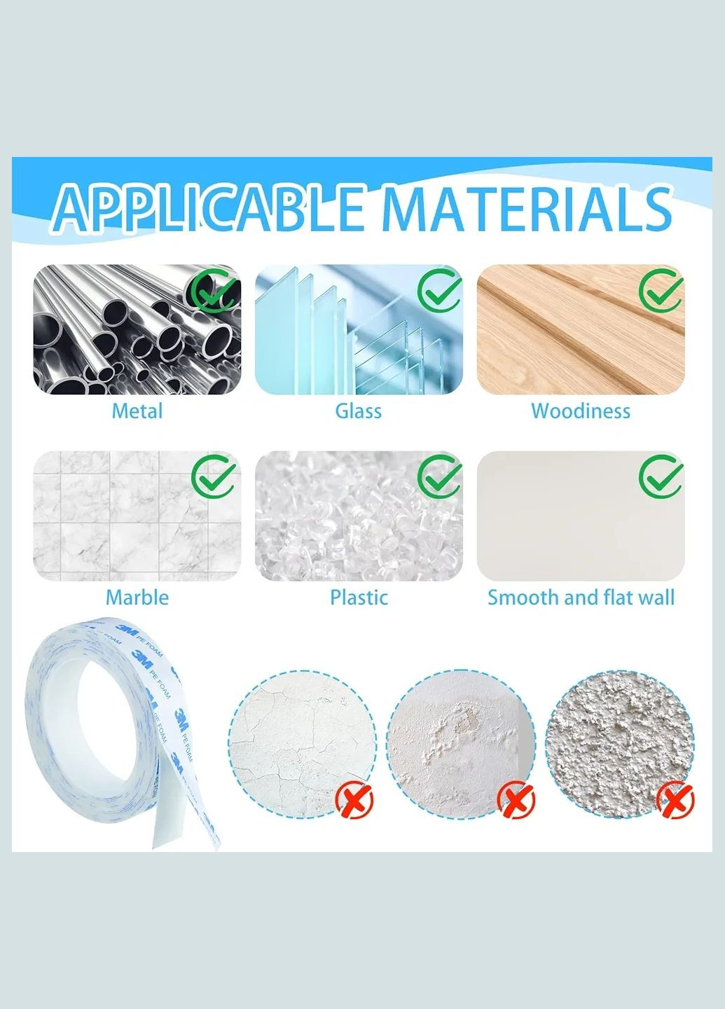 Двухсторонняя клейкая лента 3M 1600T 10mm 3m 3М (326065852)