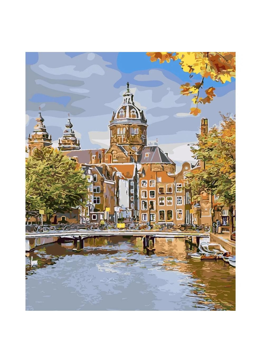 Набор для росписи SY6248 «Осень над городом» размером (40х50) ( ) Strateg (328944191)