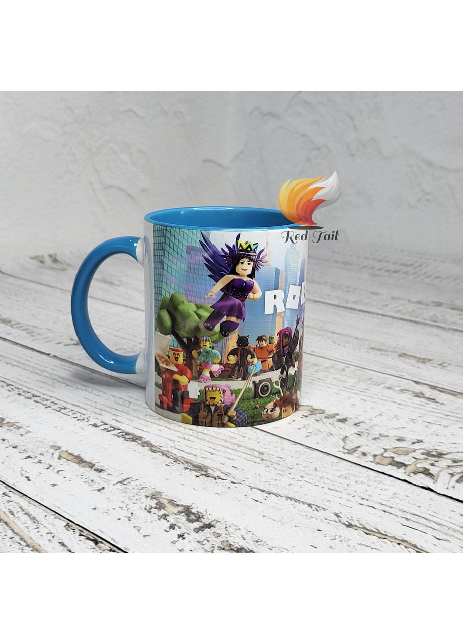 Кружка подарочная "Roblox" 330 мл голубая No Brand (373636056)