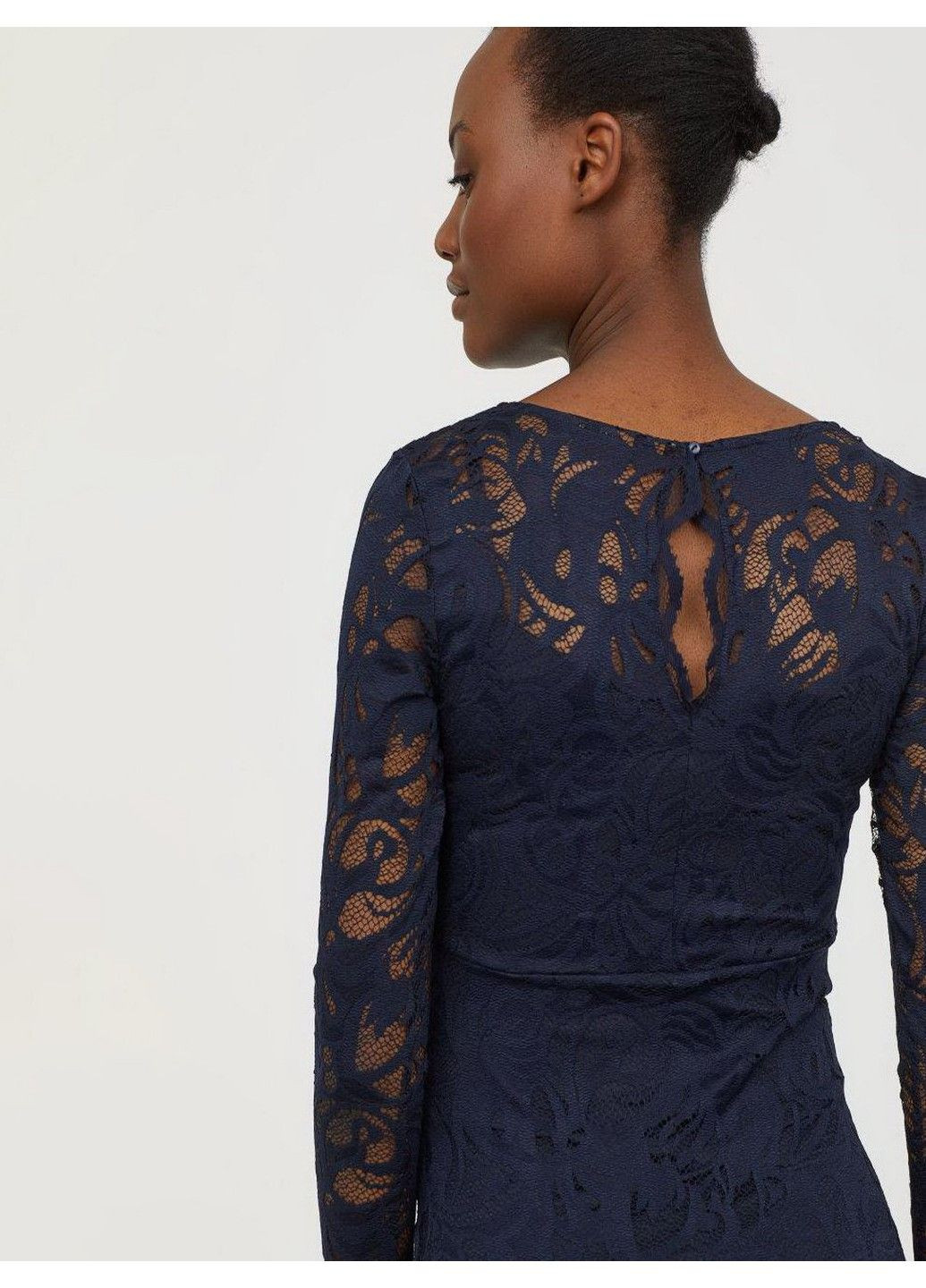 Темно-синя вечірня сукня для вагітних H&M однотонна