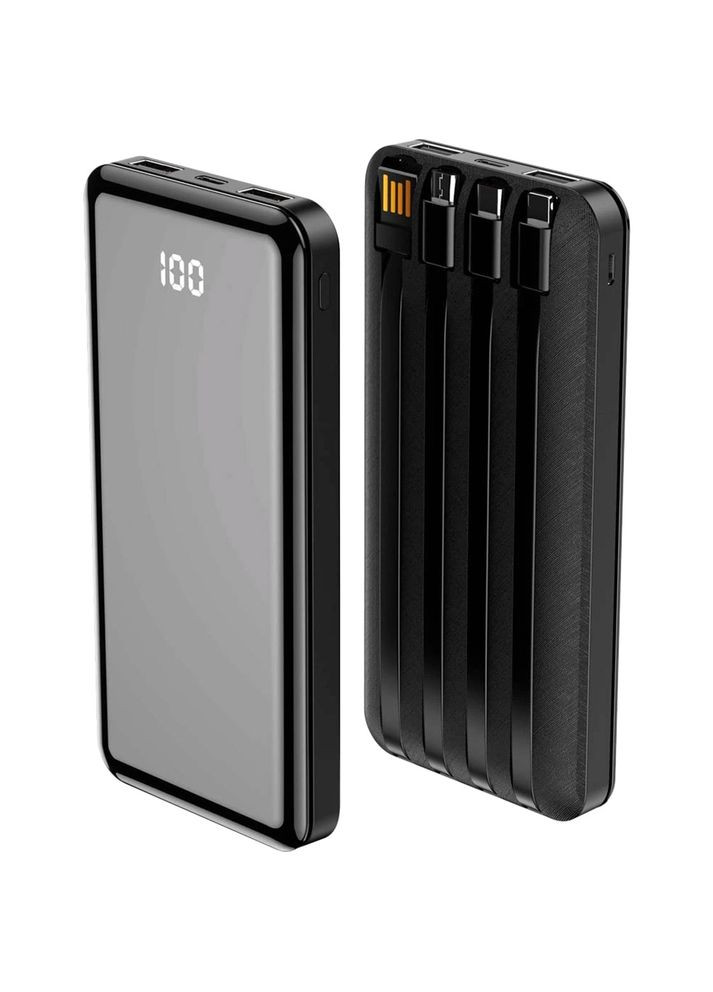 Powerbank TB-411 ALLin1 10000mAh USB-C + Lightning + microUSB Black (1283126565083) Forever (365750550)