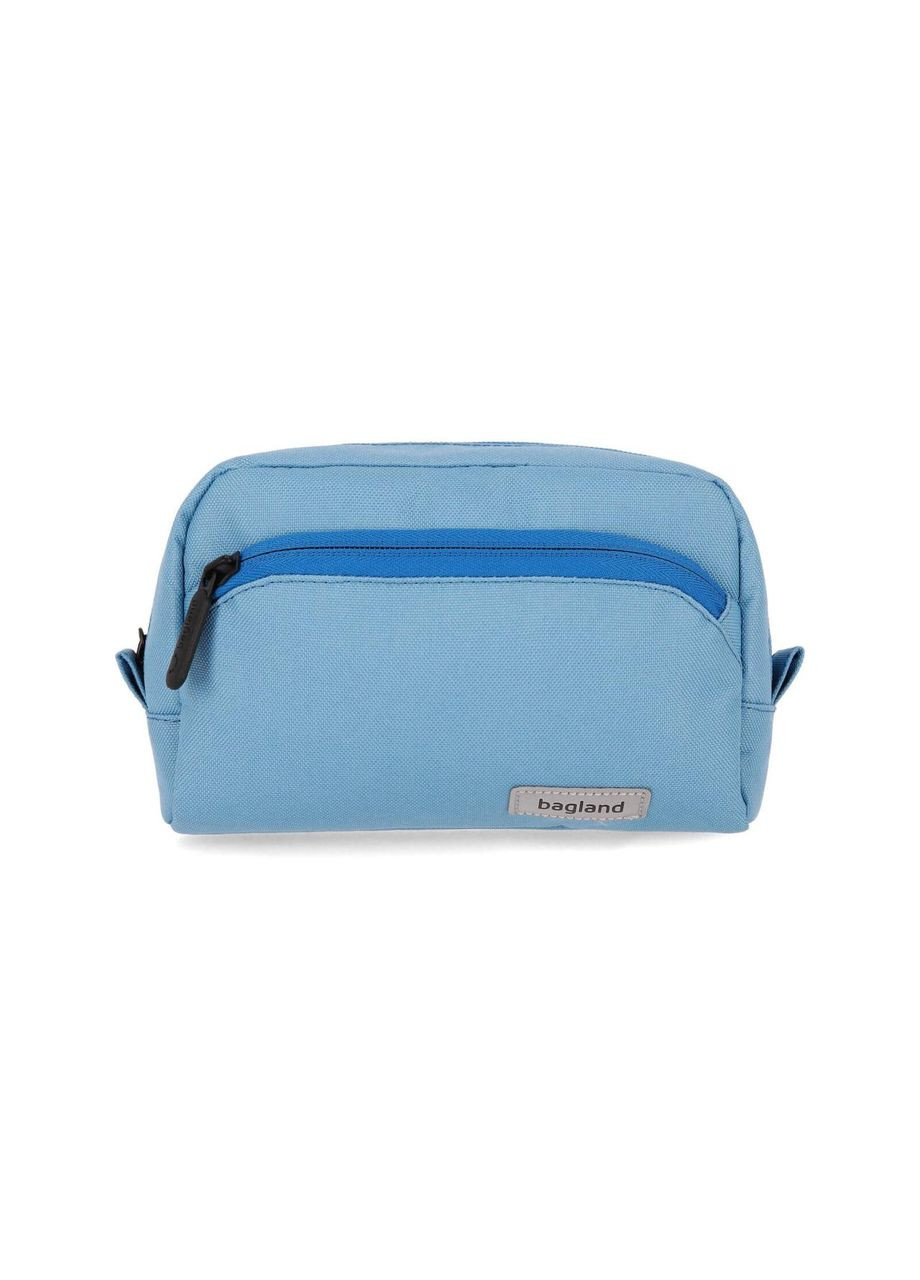 Косметичка унисекс 2л из ткани с дополнительным внешним карманом голубая Urban (00717662) Bagland (322503290)