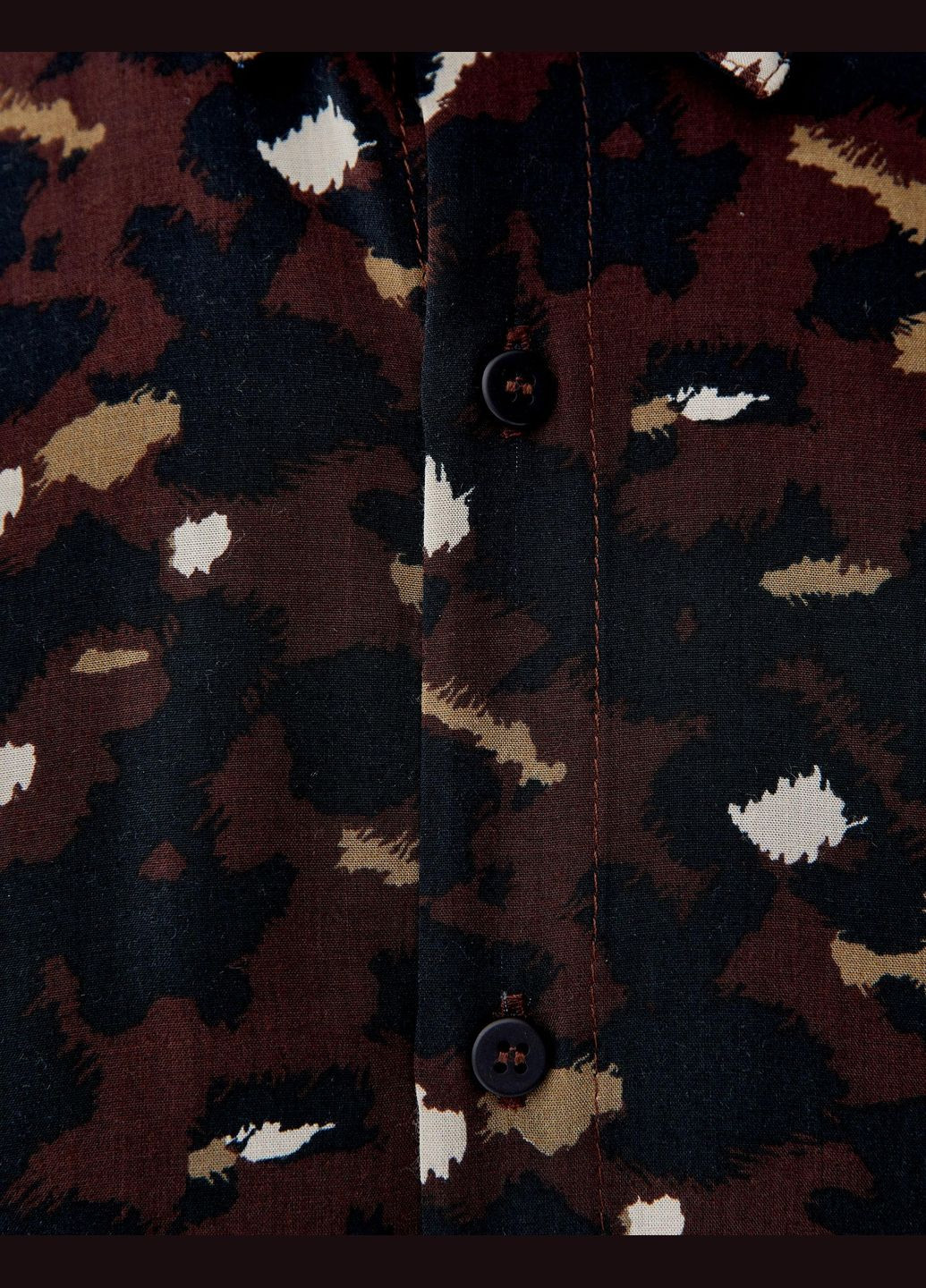 Коричневая рубашка Pull & Bear