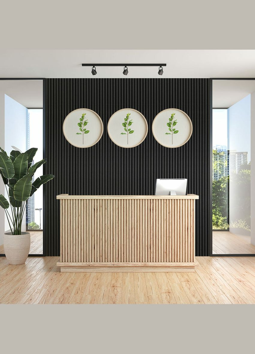 Рельс декоративный WPC стеновой антрацит 3000х160х23мм SW-00001532 Sticker Wall (327089417)