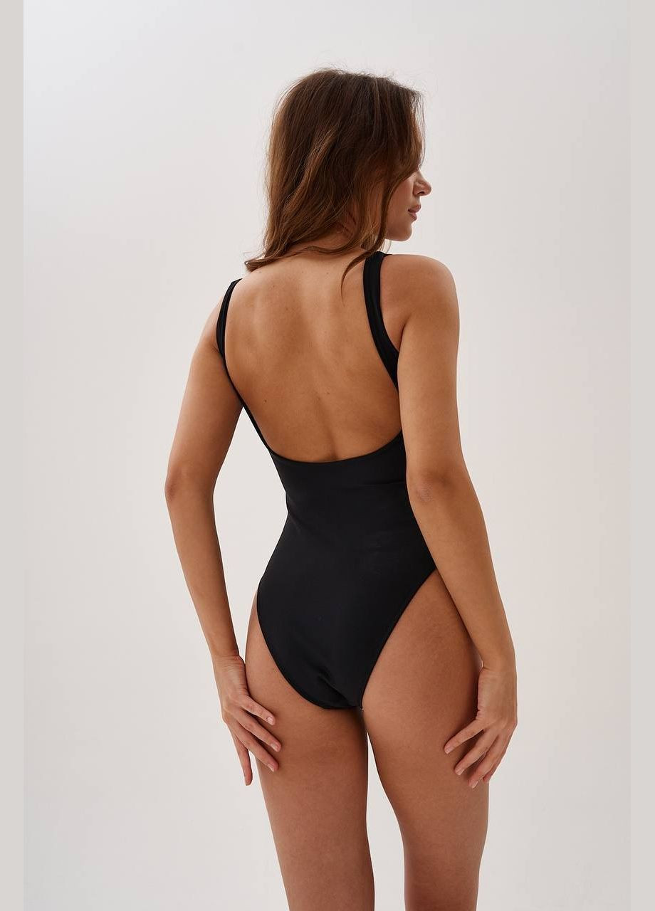 Черный летний женский купальник слитный FINO Mode