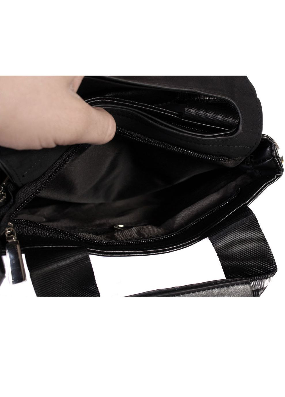 Чоловіча сумка зі штучної шкіри E30911 Чорна No Brand (370848149)