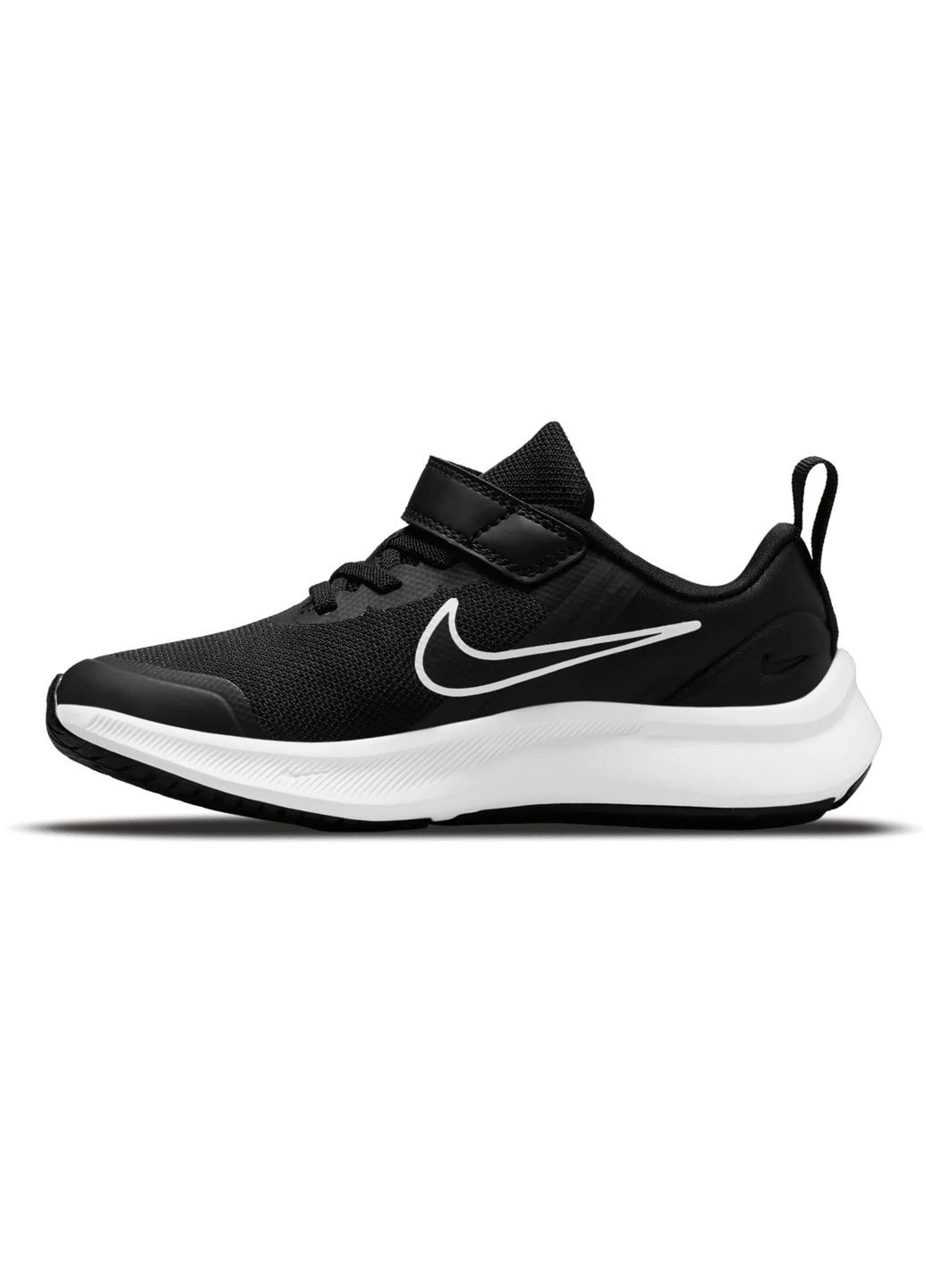 Черные всесезон кроссовки kids star runner 3 black/dk smoke grey р. 11.5/28.5/19см Nike