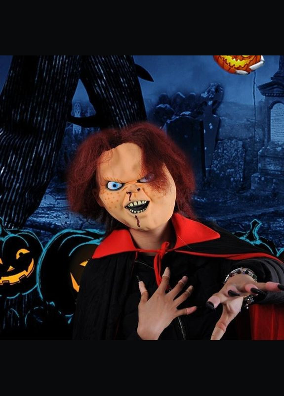 Маска для Хеллоуїна латексна Чаки ручної роботи (WSZS118) Lovely Kingdom No Brand (307837771)