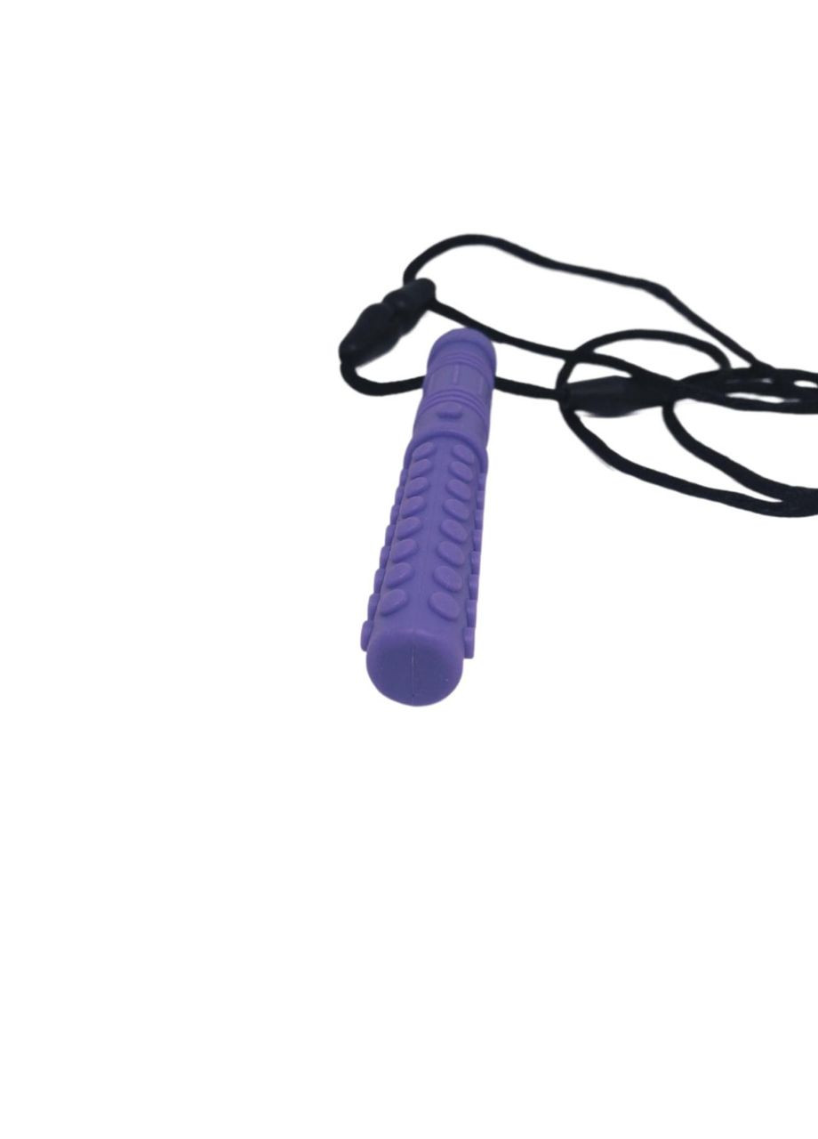 Сенсорная жевательная подвеска (кулон) Палочка фиолетовая толщина 15мм высота 120мм No Brand (333828219)