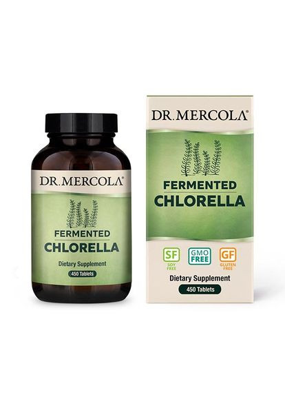 Натуральна добавка Fermented Chlorella, 450 таблеток Dr. Mercola (324419997)