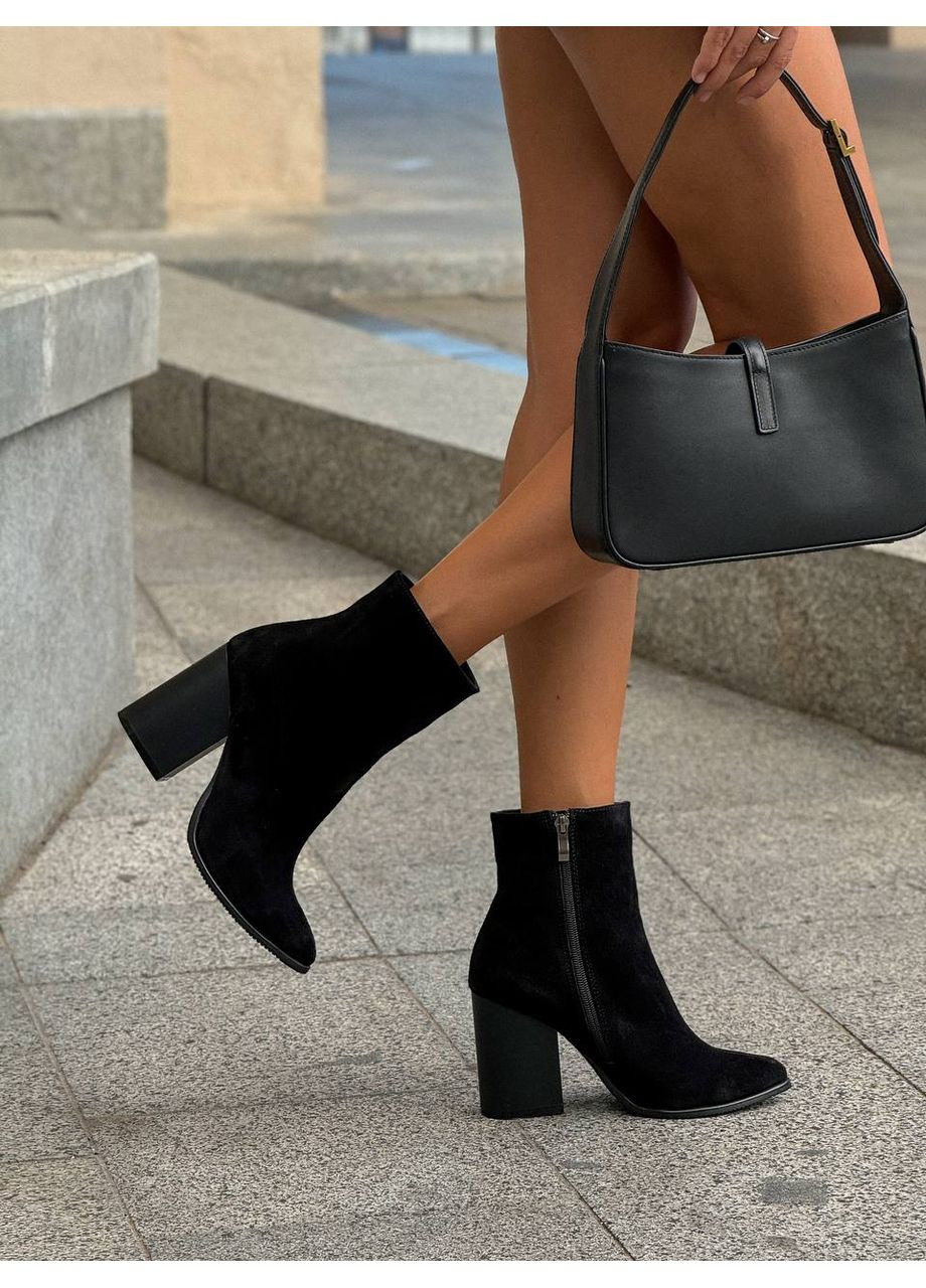 Черные демисезонная стильные женские ботильоны No Brand