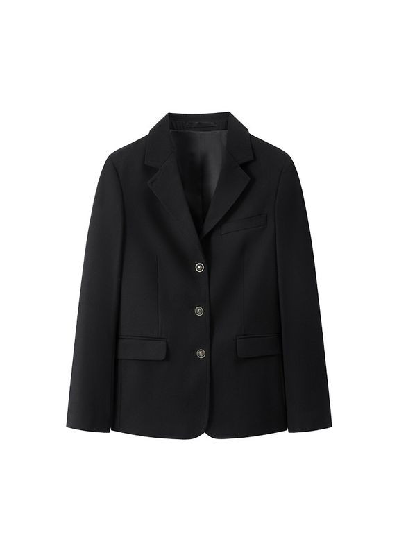 Жакет на подростка классический прямой двубортный на подкладке однотонный 122-128 (XS) No Brand (335414002)