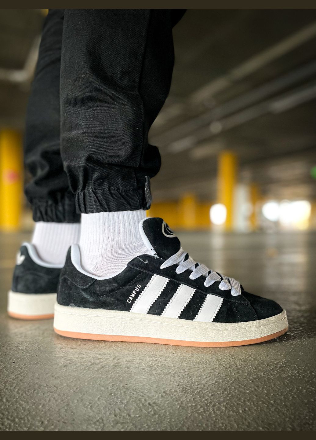 Кроссовки женские и мужские Adidas Campus 00s black white | Адидас Кампус черные белые No Brand чёрные всесезоны (313102765)