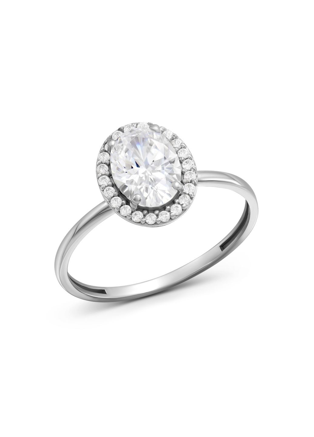 Кольцо с фианитами в белом золоте 2К765-0156. Zarina (333834505)