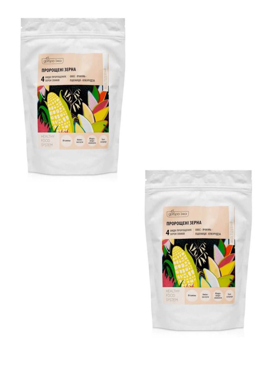 Пророщенные зерна пшеницы овса ячменя и кукурузы 2*300 г CHOICE Добра їжа (302287860)