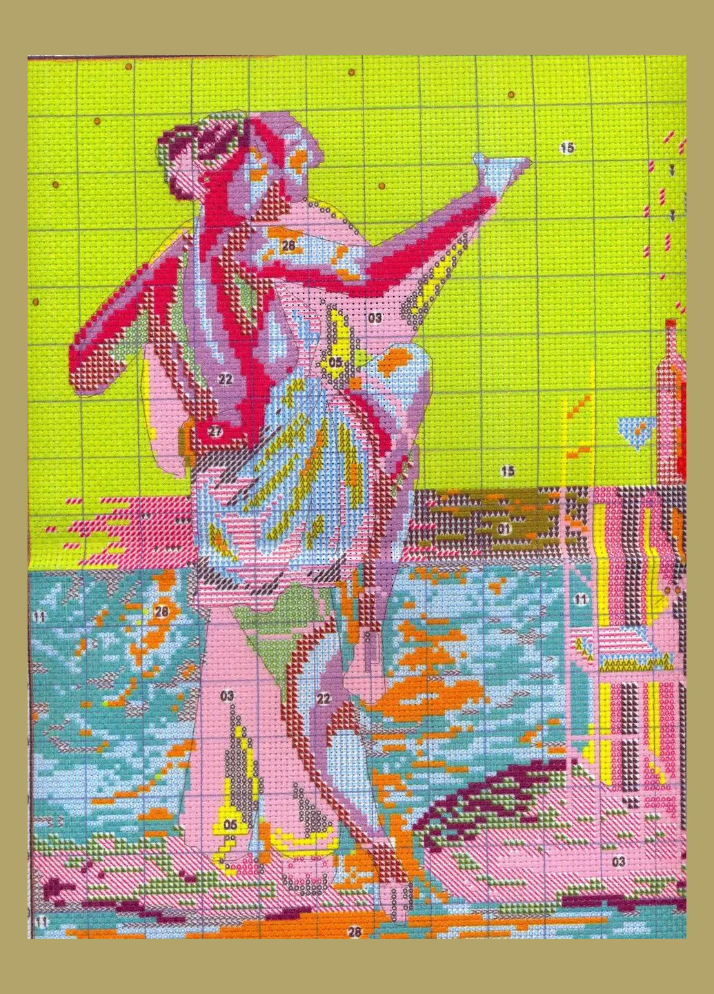 Набір для вишивання за нанесеною на канву схемою "Tango". AIDA 14CT printed, 33*36 см Joy Sunday (313612917)