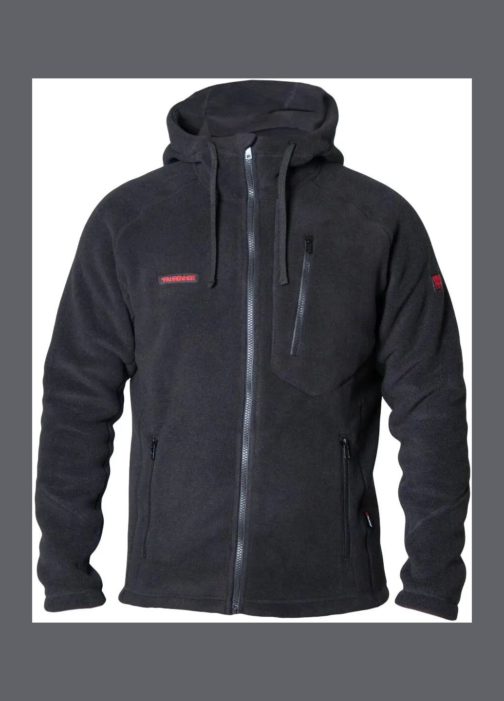 Чорна кофта classic 200 full zip hoody black Fahrenheit