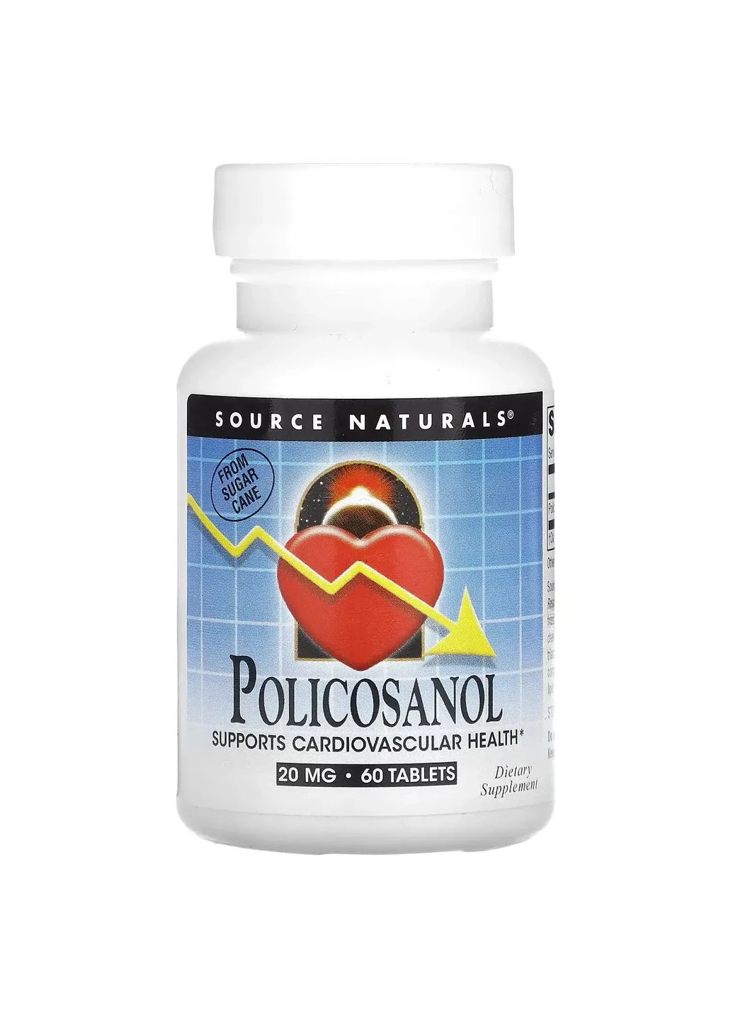 Полікозанол, Policosanol,, 20 мг, 60 таблеток 3850 Source Naturals (382377981)