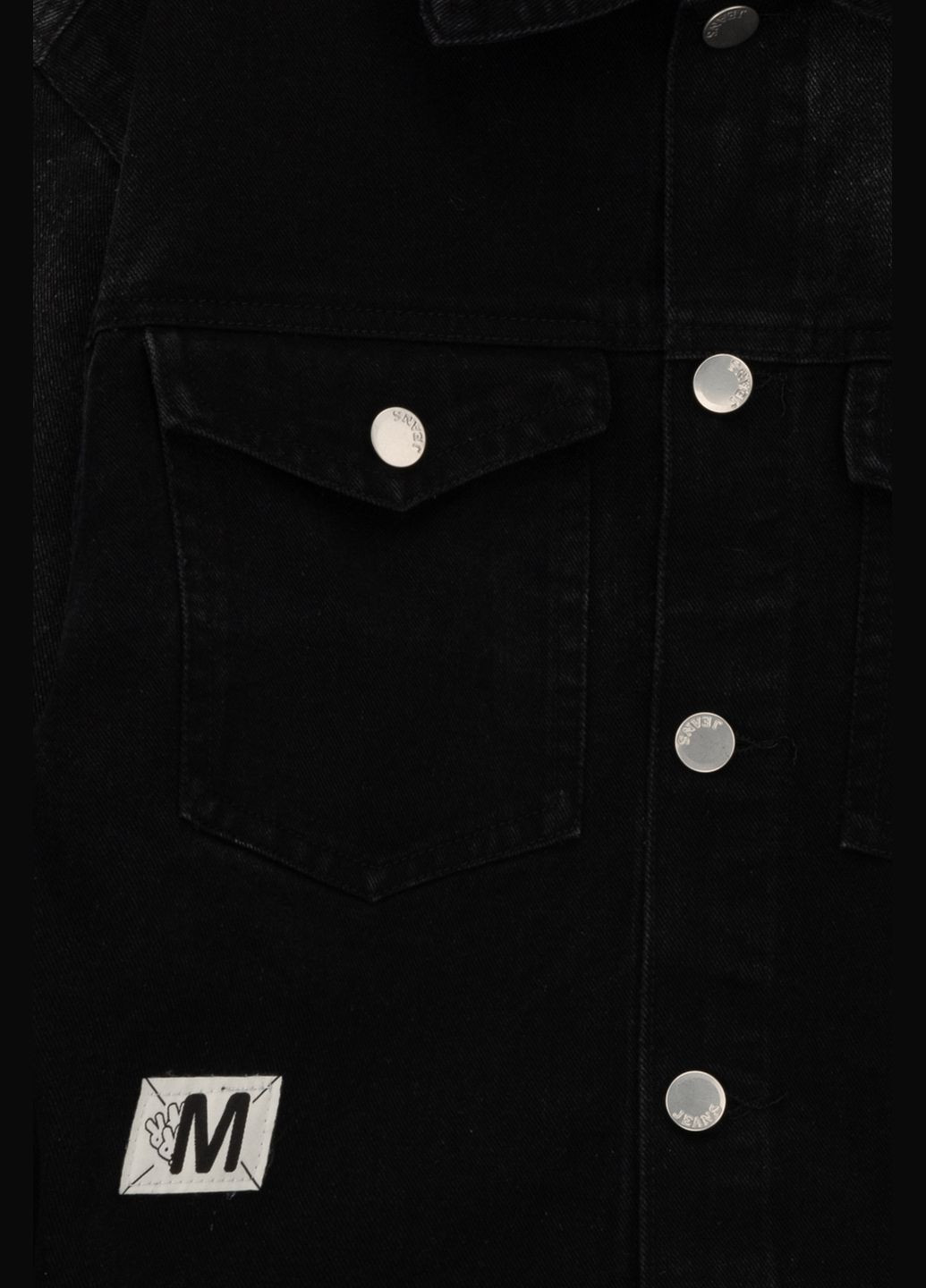 Чорна демісезонна куртка джинсова No Brand