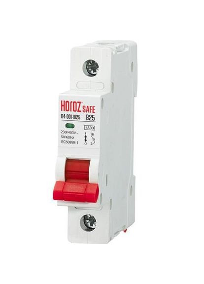 Автоматический выключатель HOROZ "SAFE" 25А 1P В Horoz Electric (337360056)