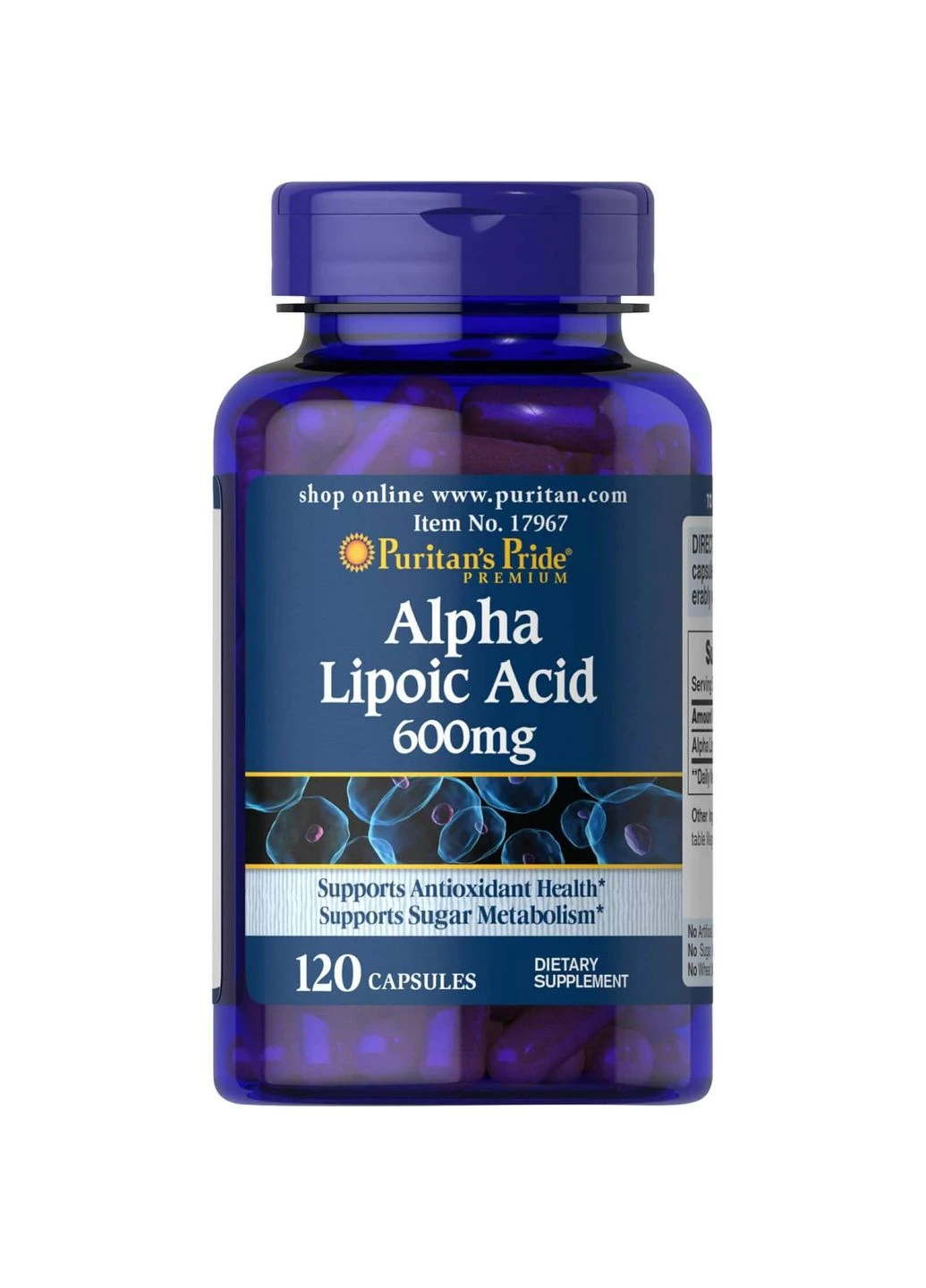 Альфа-липоевая кислота Puritan's Pride Alpha Lipoic Acid 600 mg 120 Capsules Puritans Pride (291848545)