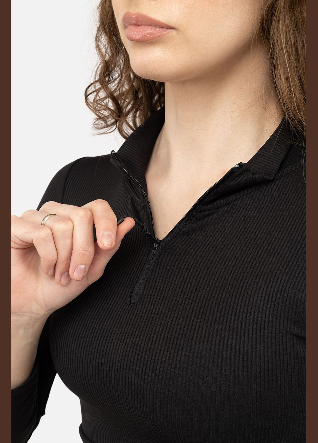 Женская футболка с длинным рукавом цвет черный ЦБ-00246596 PRENSES (285104010)