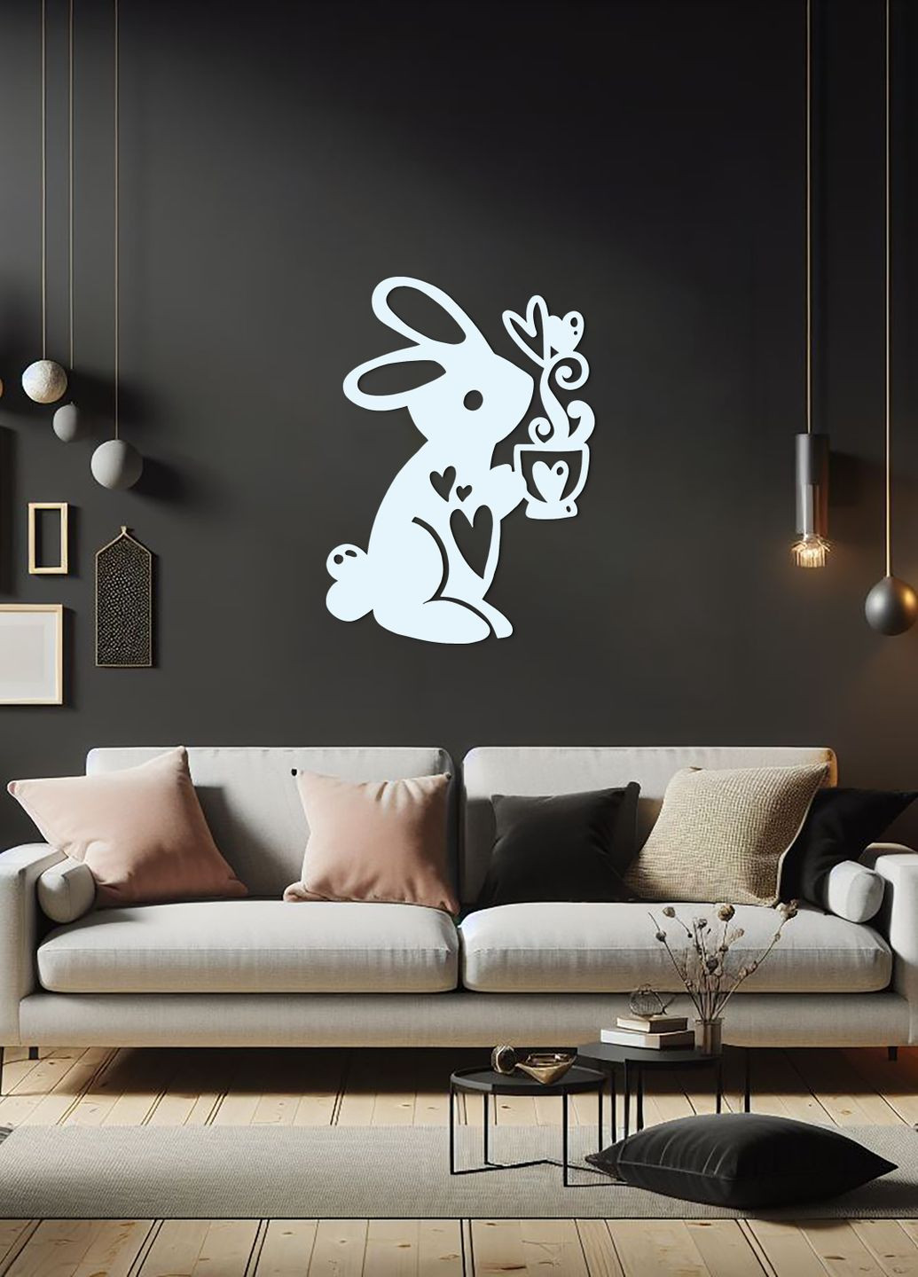 Современная картина на кухню, декор для комнаты "Солнечный зайка", оригинальный подарок 60х45 см Woodyard (291842495)