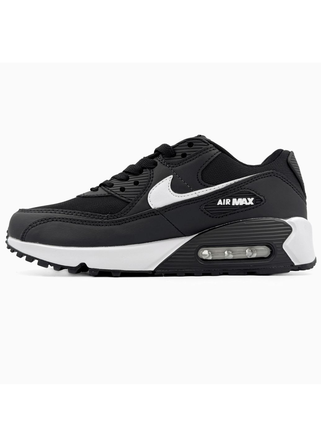 КРОССОВКИ ЖЕНСКИЕ NIKE AIR MAX 90 CLASSIC BLACK НАЙК АИР МАКС 90 No Brand чёрные демисезоны (367175519)