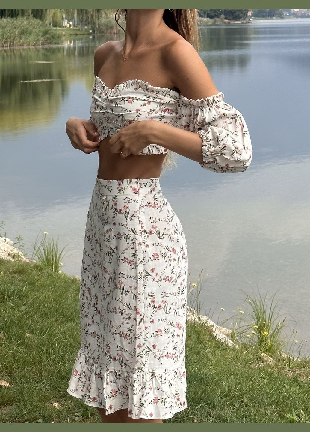 Спідниця жіноча літня c квітковим принтом Shape of Angel (298704539)