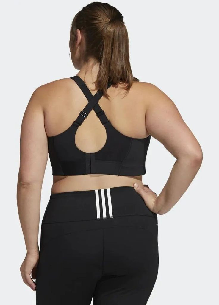 Чорний спортивний бюстгальтер adidas